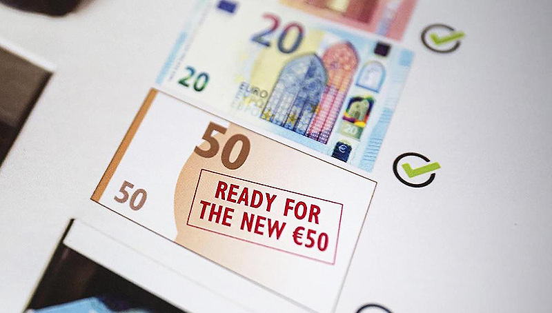 Деньги: 50 евро в новом дизайне