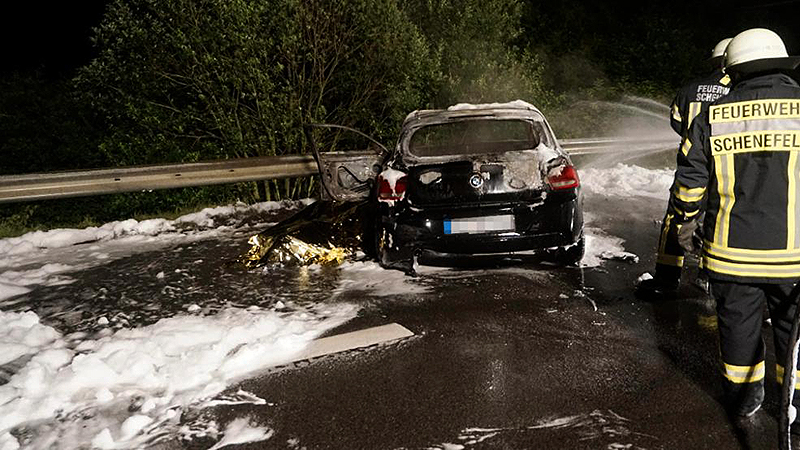 Новости: Водитель BMW сгорел в автокатастрофе