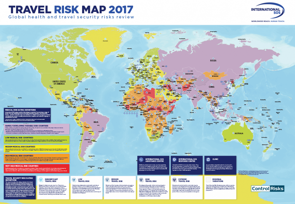 Общество: Travel Risk Map: от поездок в какие страны в 2017 году лучше воздержаться