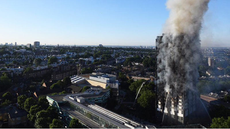 Отовсюду обо всем: Большой пожар в Лондоне: горит 27-этажный дом