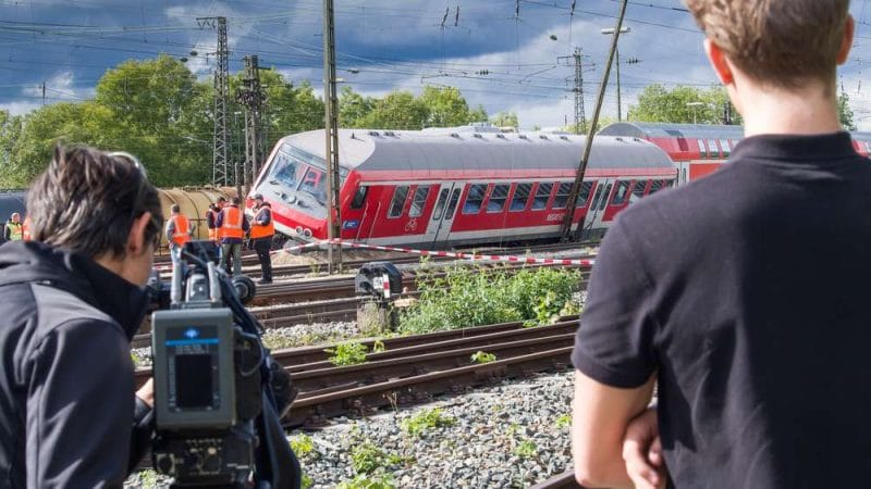 Происшествия: В Аугсбурге столкнулись два поезда