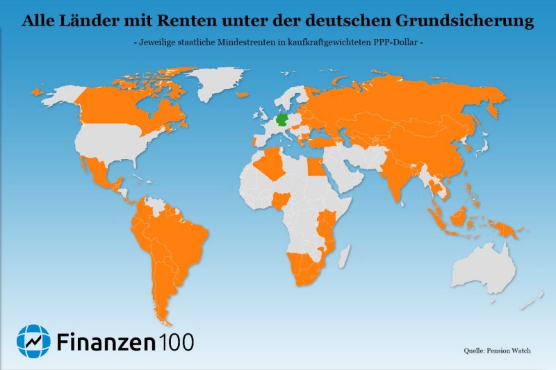 Деньги: Где пенсионеры живут еще хуже, чем в Германии (+карта)