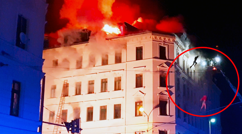 Происшествия: Пожар в Лейпциге: люди прыгали с крыш, один человек умер, подозреваемый задержан