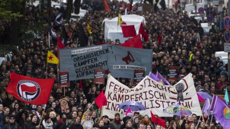 Общество: Первомайские демонстрации в Берлине и Гамбурге прошли относительно спокойно