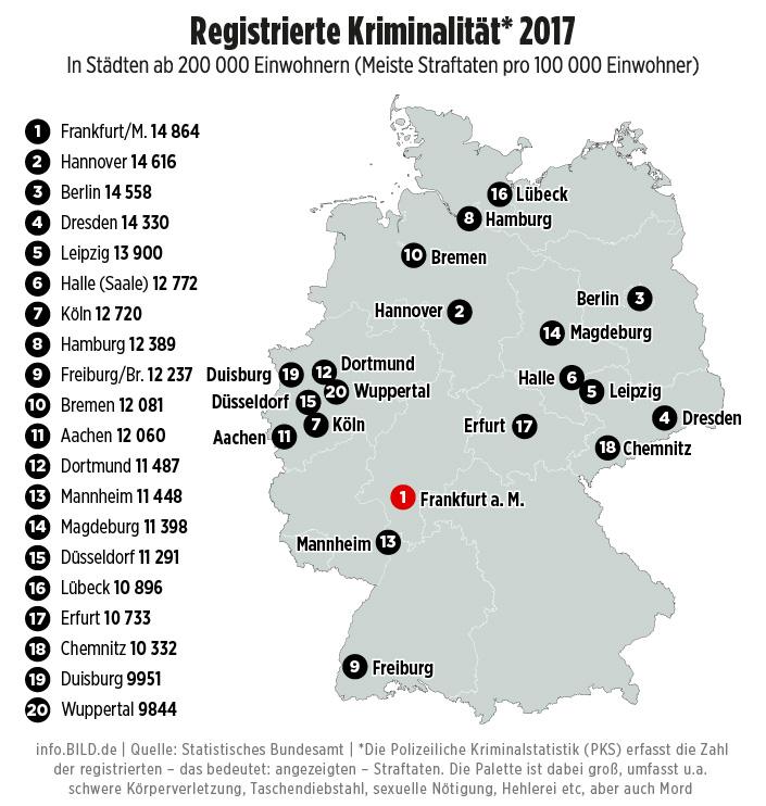 Общество: Уголовный атлас Германии: где совершается большинство преступлений?