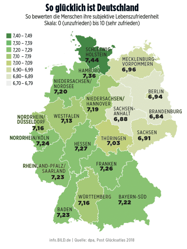 Общество: Жители Западной Германии счастливее жителей восточных регионов страны