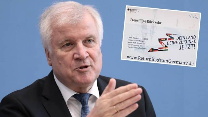 Политика: Зеехофер хочет подтолкнуть беженцев к возвращению на родину при помощи плакатов и премий