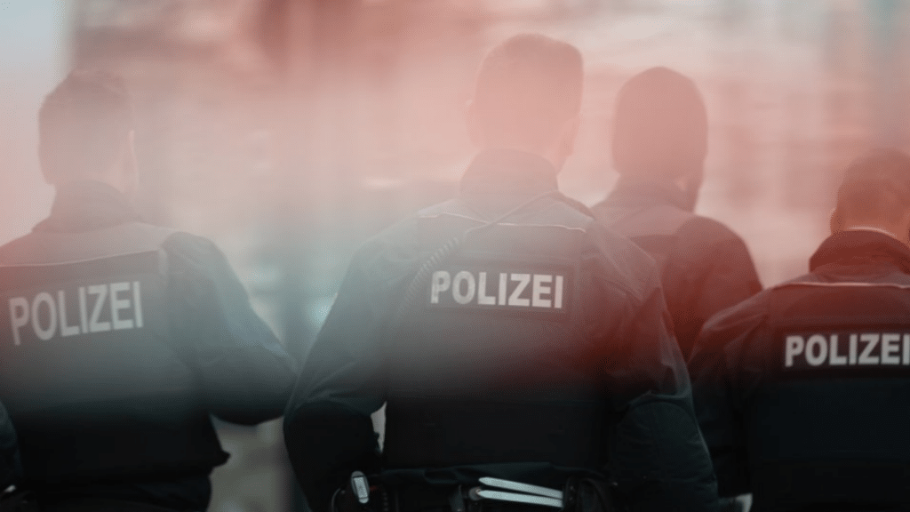 Происшествия: В масках и с автоматами: около 20 вооруженных мужчин собрались на парковке во Франкфурте