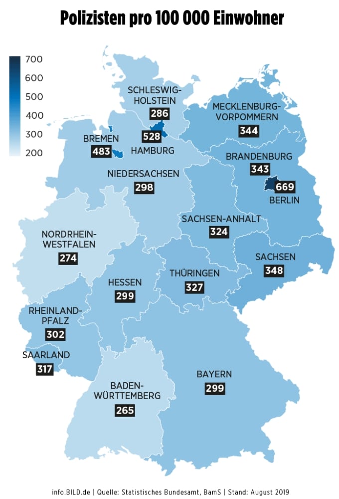 Общество: Общество: Общество: До 2024 года каждый пятый полицейский в Германии выйдет на пенсию рис 2