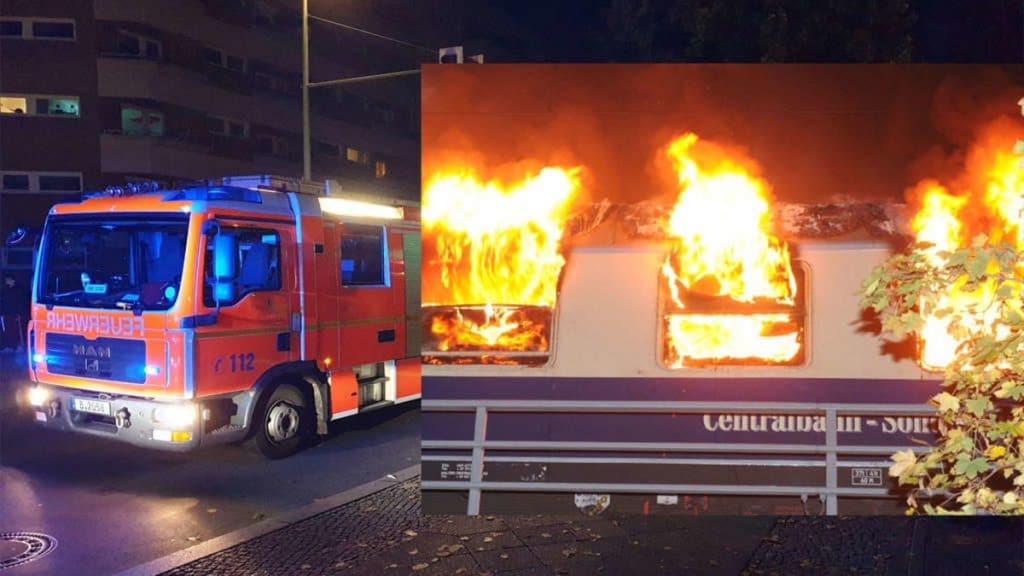 Происшествия: В Берлине загорелся поезд с сотнями футбольных фанатов