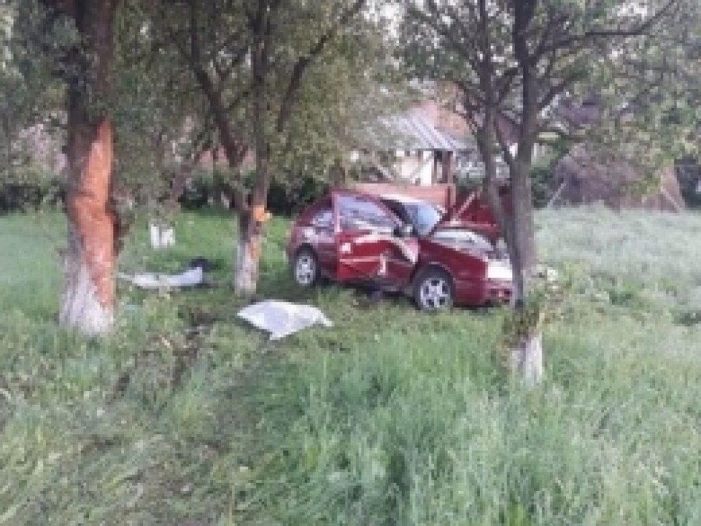 На Закарпатье Volkswagen врезался в дерево: погибло двое парней