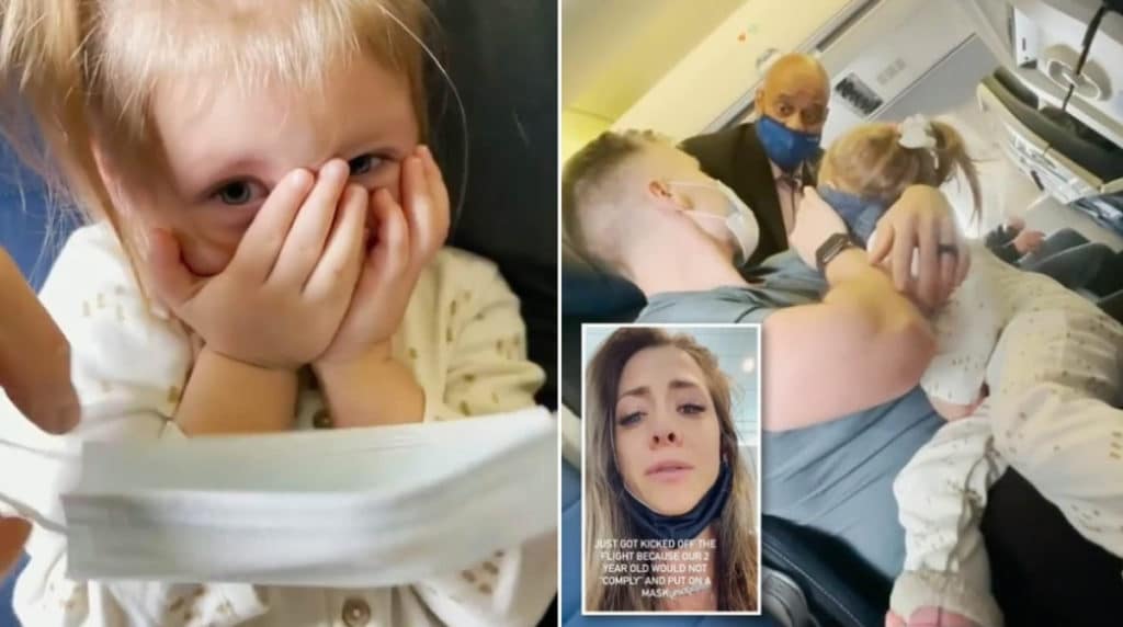 Отовсюду обо всем: Авиакомпания сняла с рейса всю семью за то, что ребёнок не надел маску
