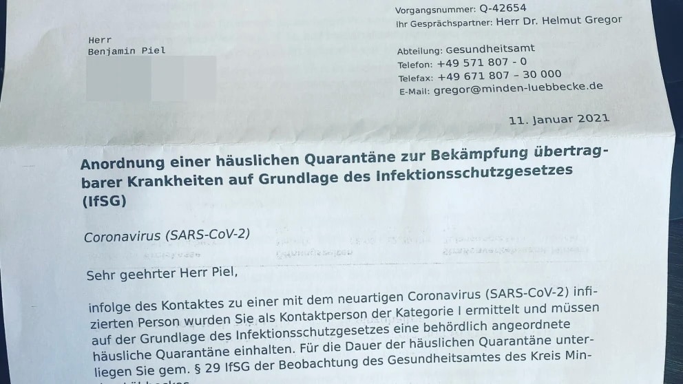 Общество: Фальшивые письма от департамента здравоохранения: мошенники отправляют немцев на карантин