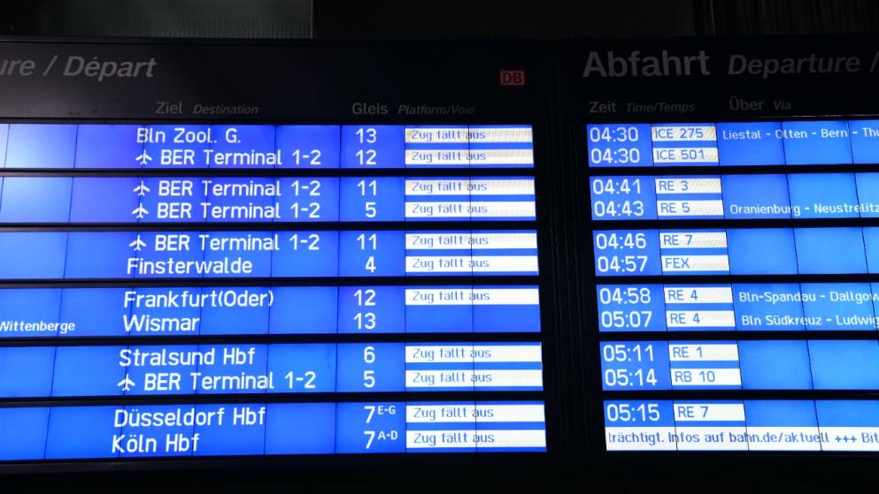 Происшествия: Пятидневный железнодорожный хаос: машинисты Deutsche Bahn снова вышли на забастовку