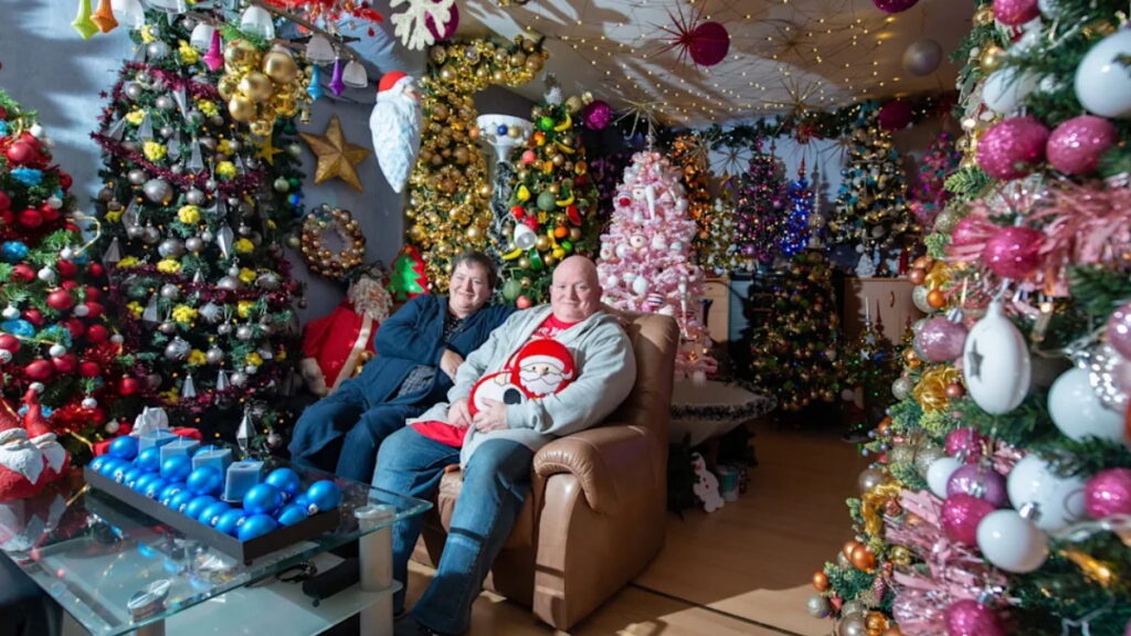 Общество: Новый мировой рекорд: супружеская пара установила и украсила в своем доме 444 елки